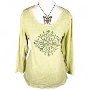 Green vintage boho long sleeve